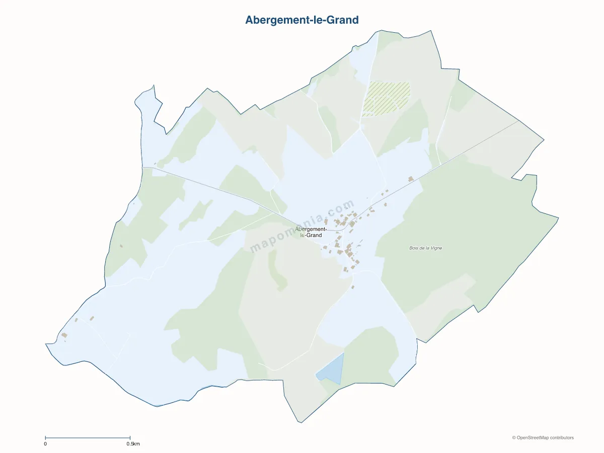 Carte de Abergement-le-Grand à personnaliser