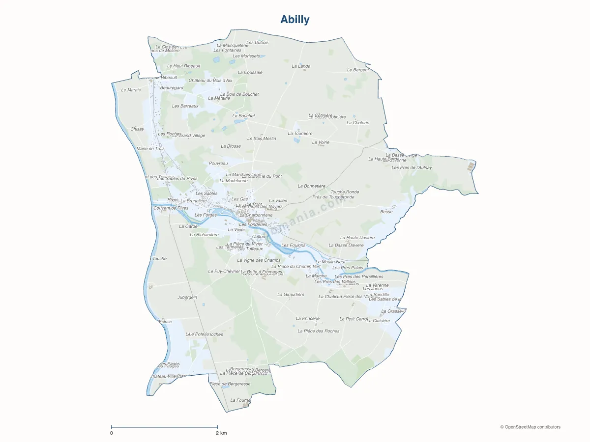 Carte de Abilly à personnaliser
