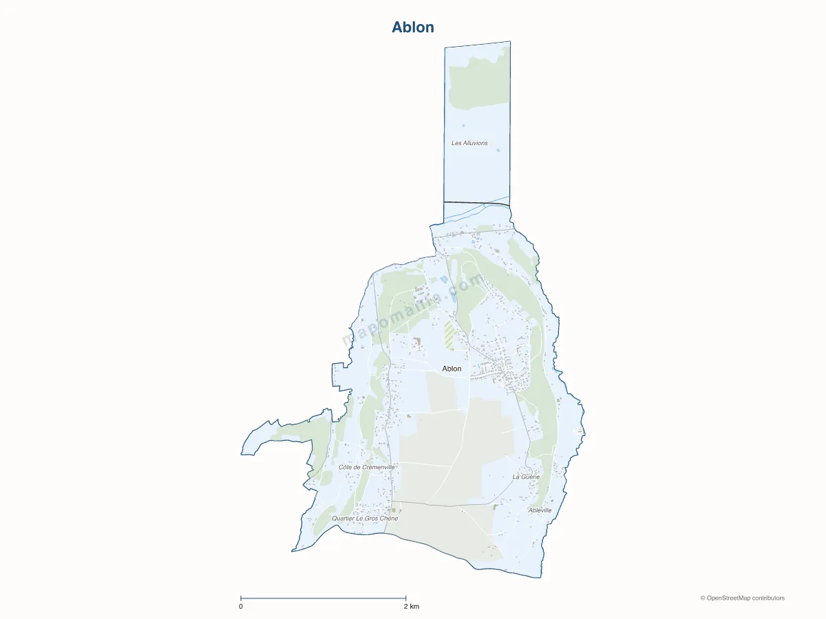 Carte de Ablon à personnaliser