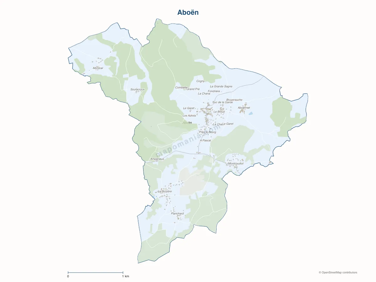 Carte de Aboën à personnaliser