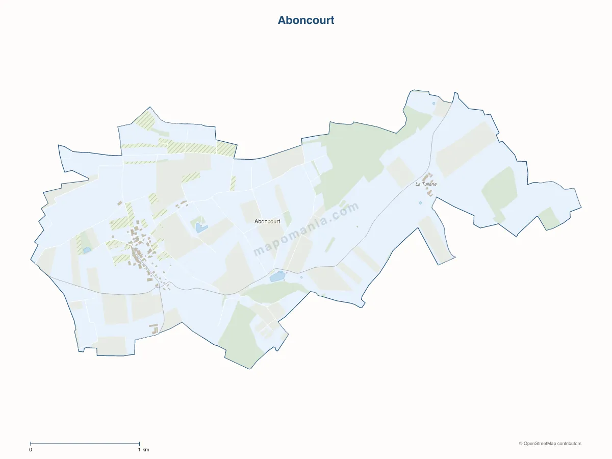 Carte de Aboncourt à personnaliser