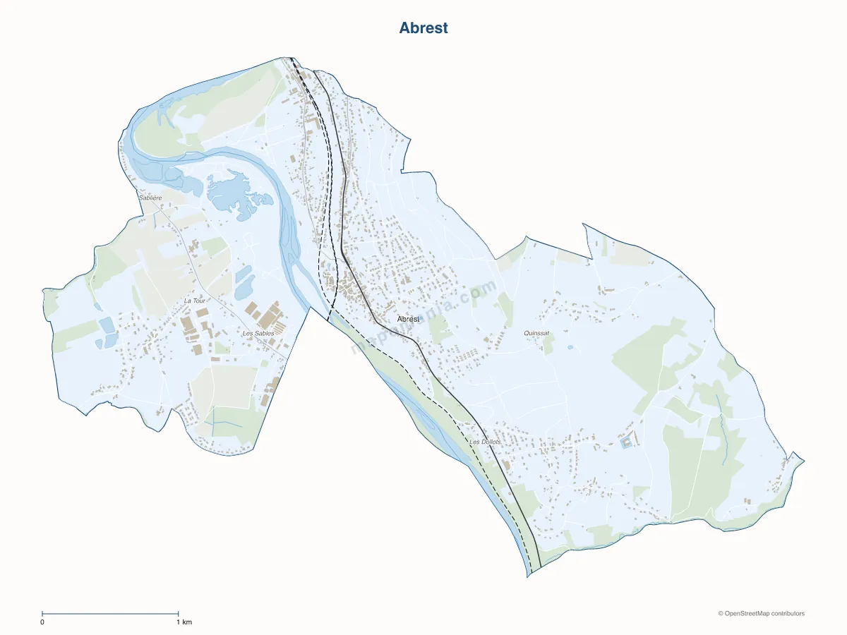 Carte de Abrest à personnaliser