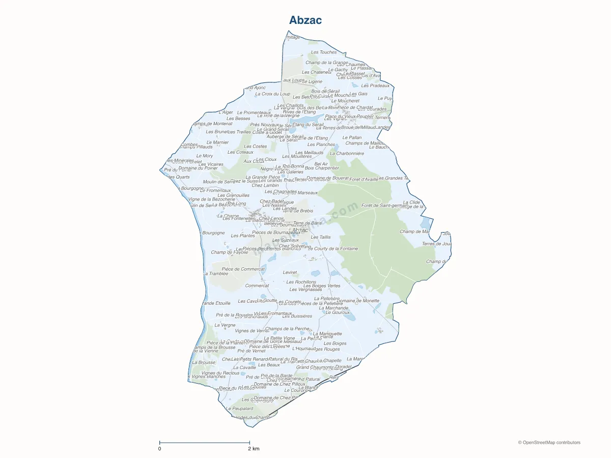 Carte de Abzac à personnaliser