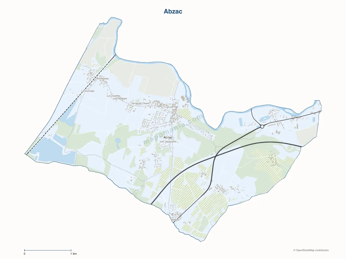 Carte de Abzac à personnaliser