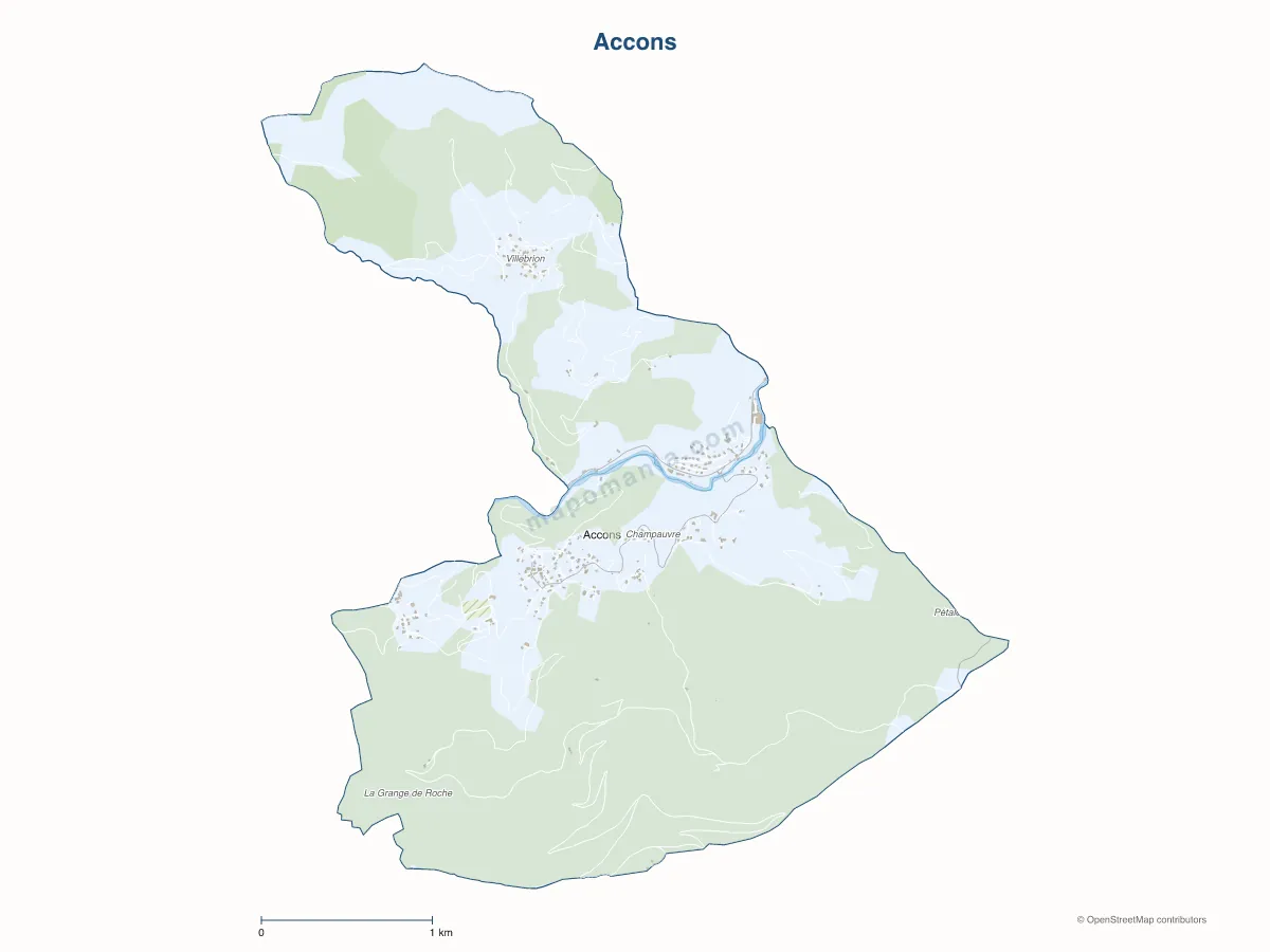 Carte de Accons à personnaliser