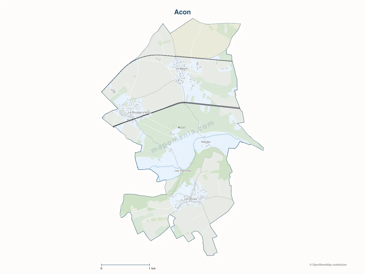 Carte de Acon à personnaliser
