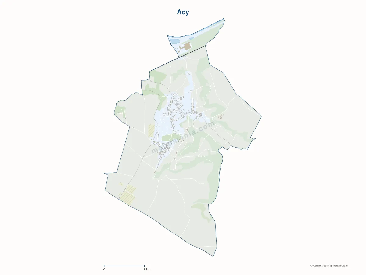 Carte de Acy à personnaliser