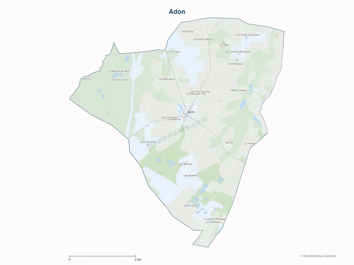 Carte de Adon à personnaliser