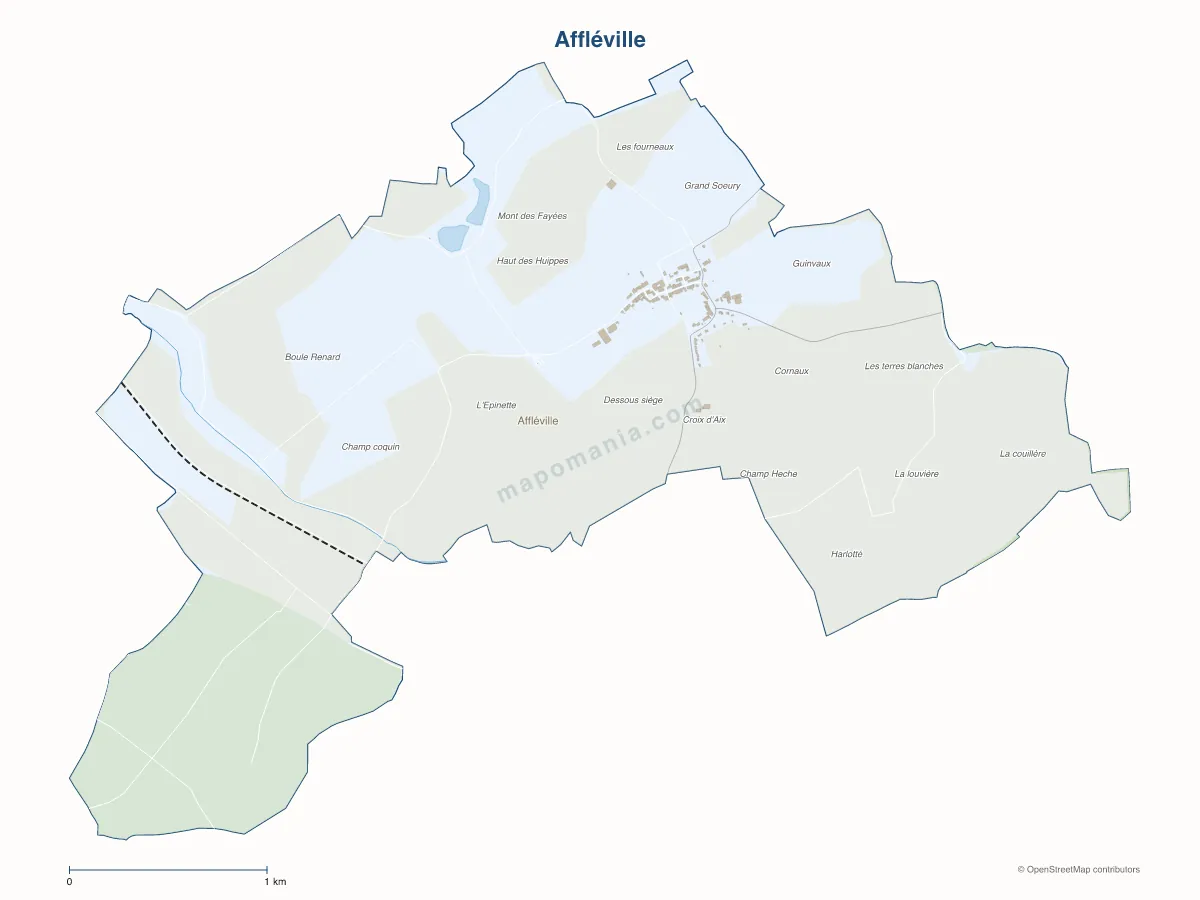 Carte de Affléville à personnaliser
