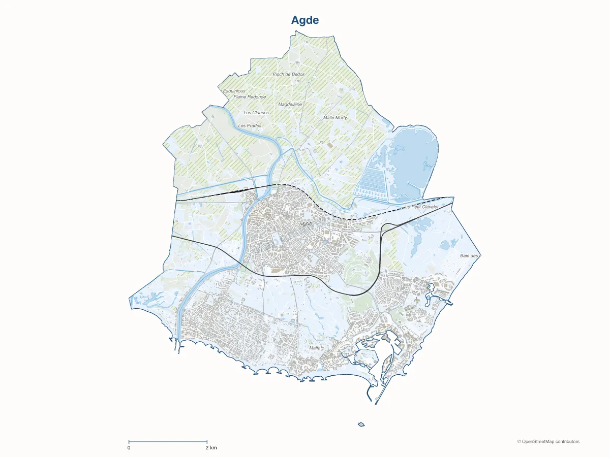 Carte de Agde à personnaliser