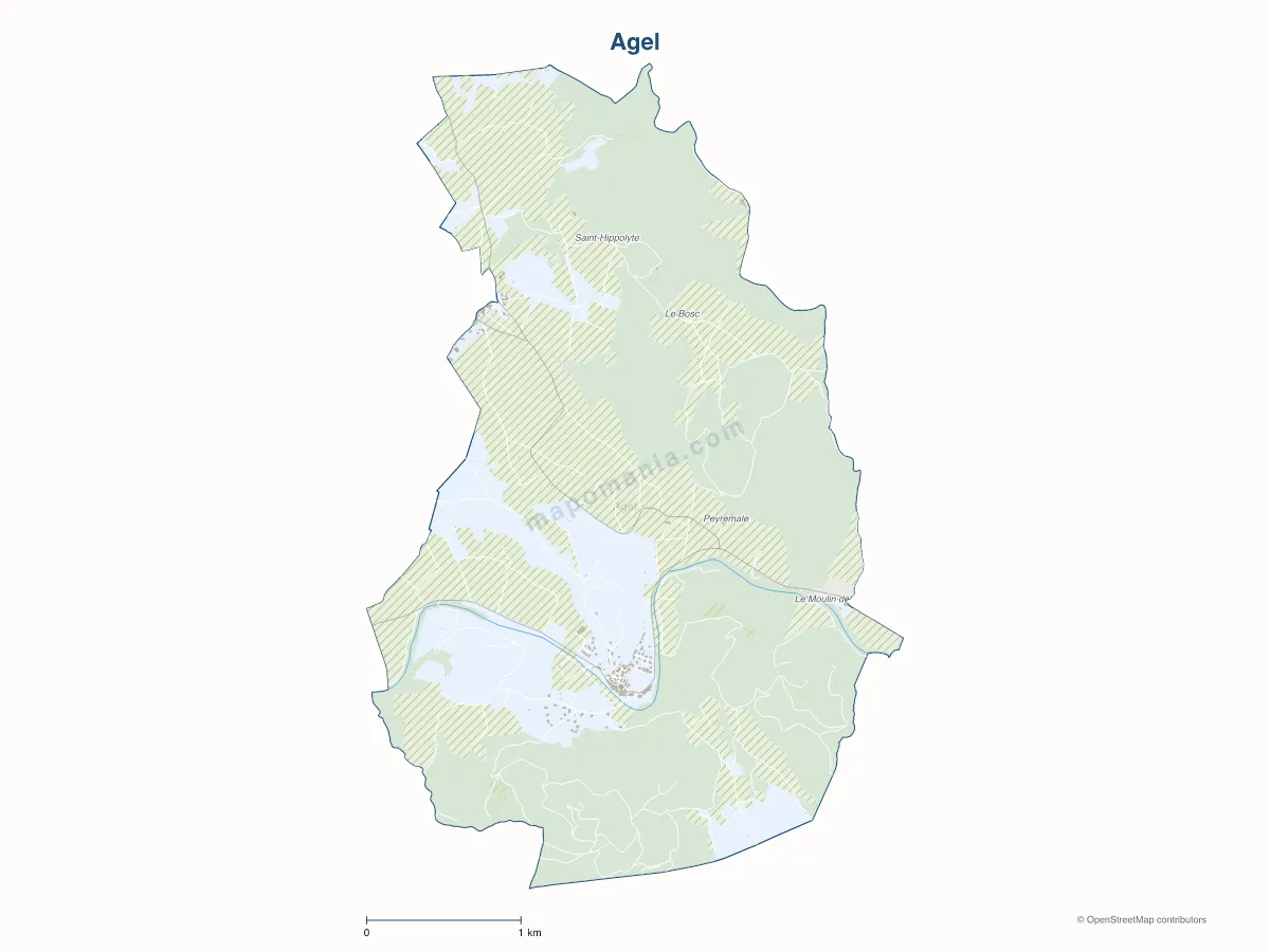 Carte de Agel à personnaliser