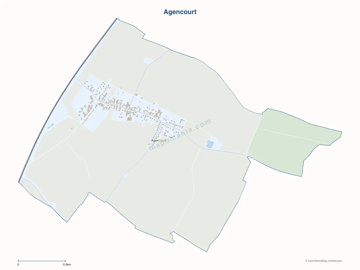 Carte de Agencourt à personnaliser