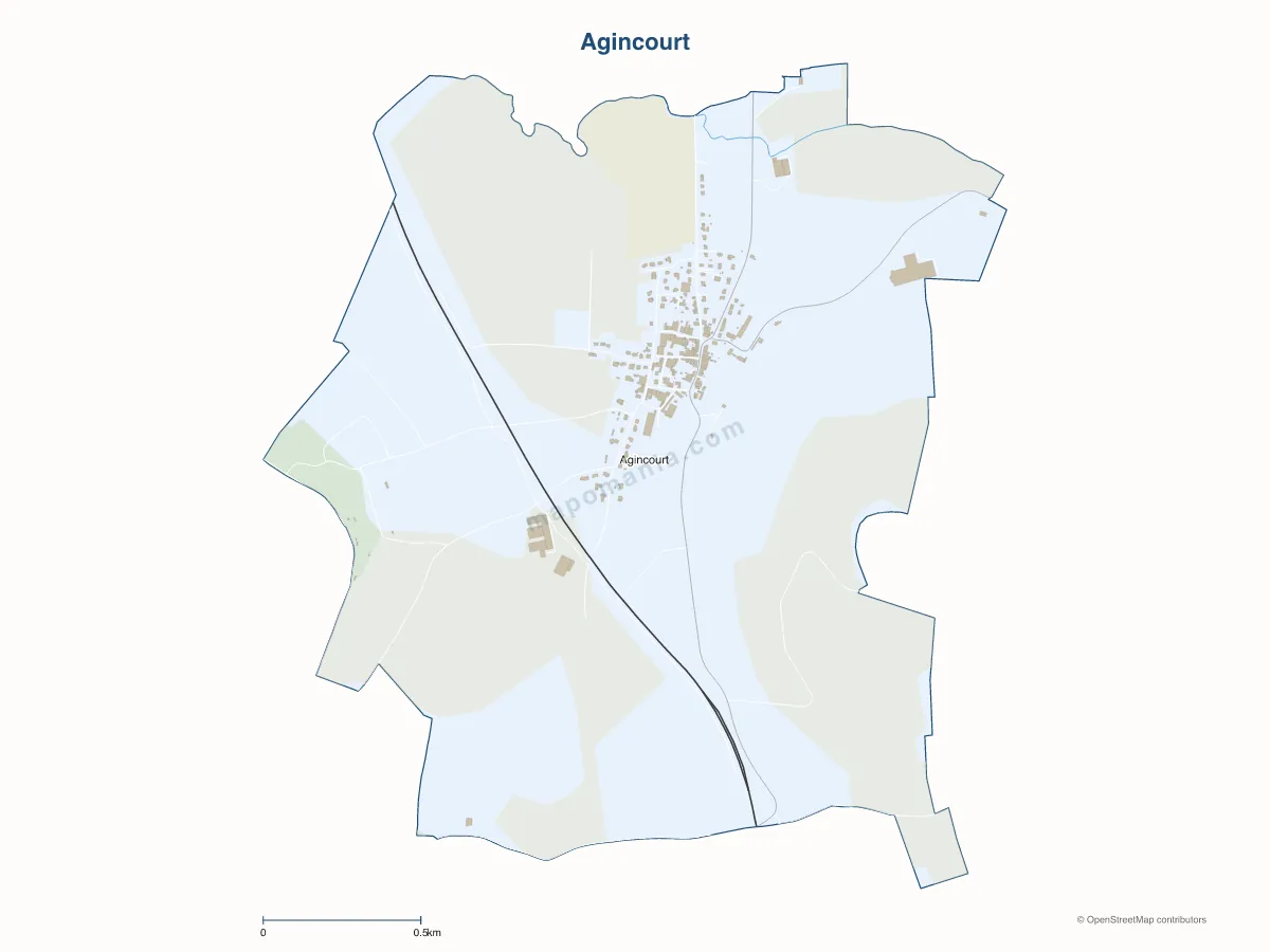 Carte de Agincourt à personnaliser