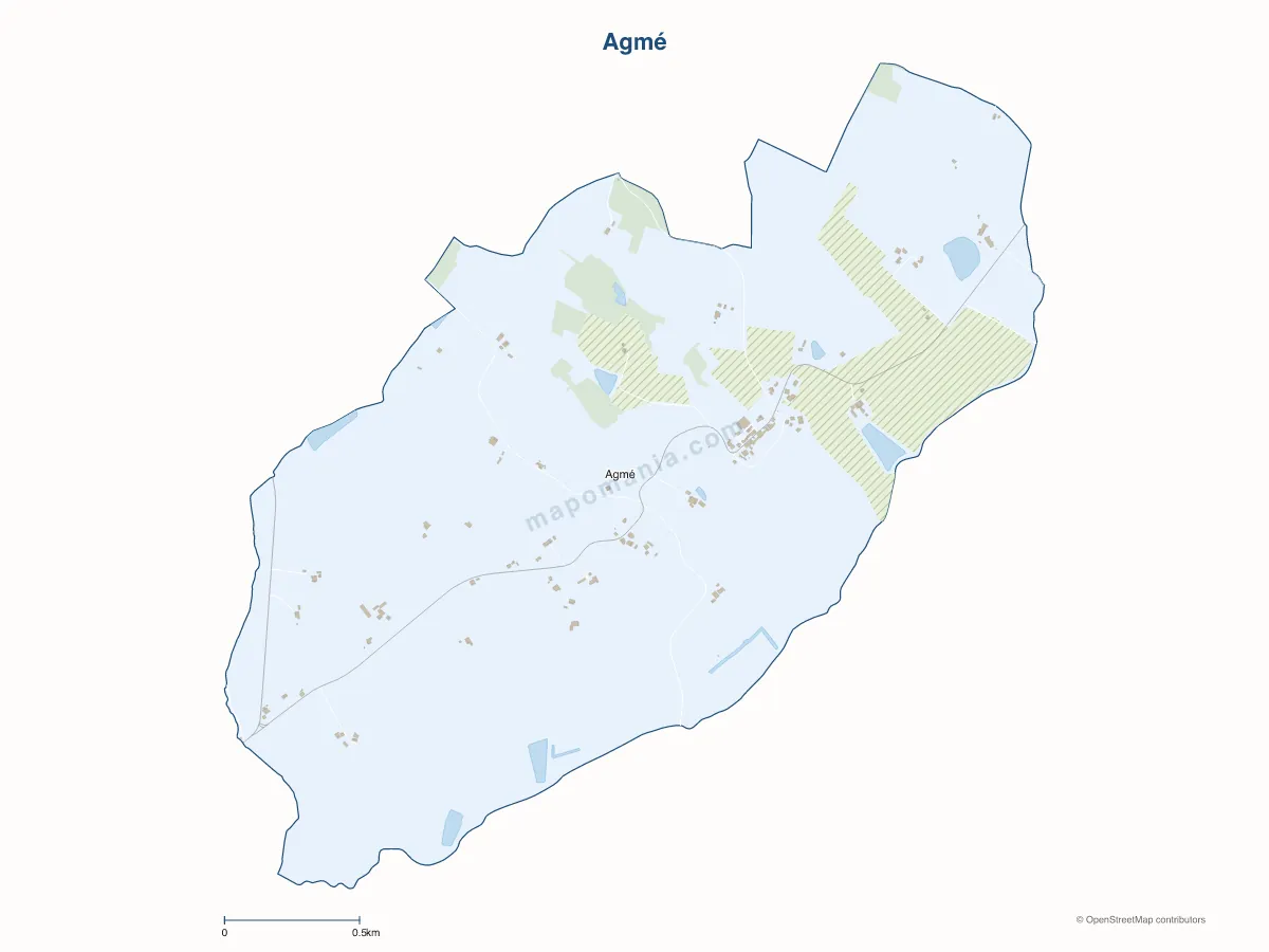 Carte de Agmé à personnaliser