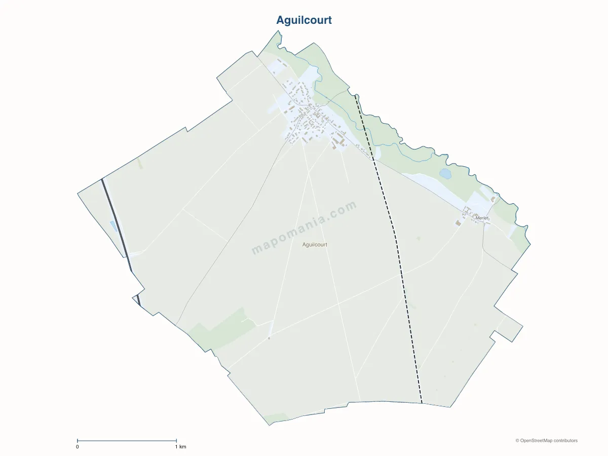 Carte de Aguilcourt à personnaliser