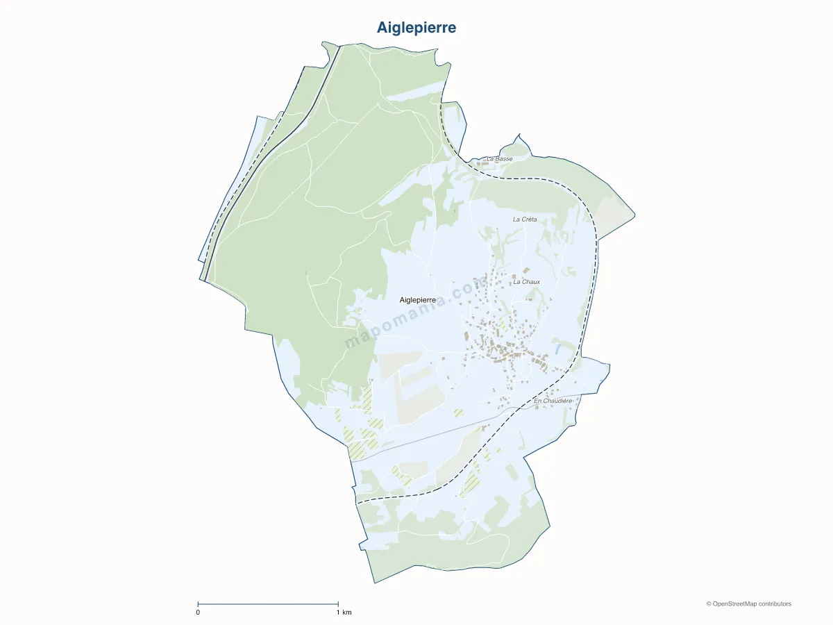 Carte de Aiglepierre à personnaliser