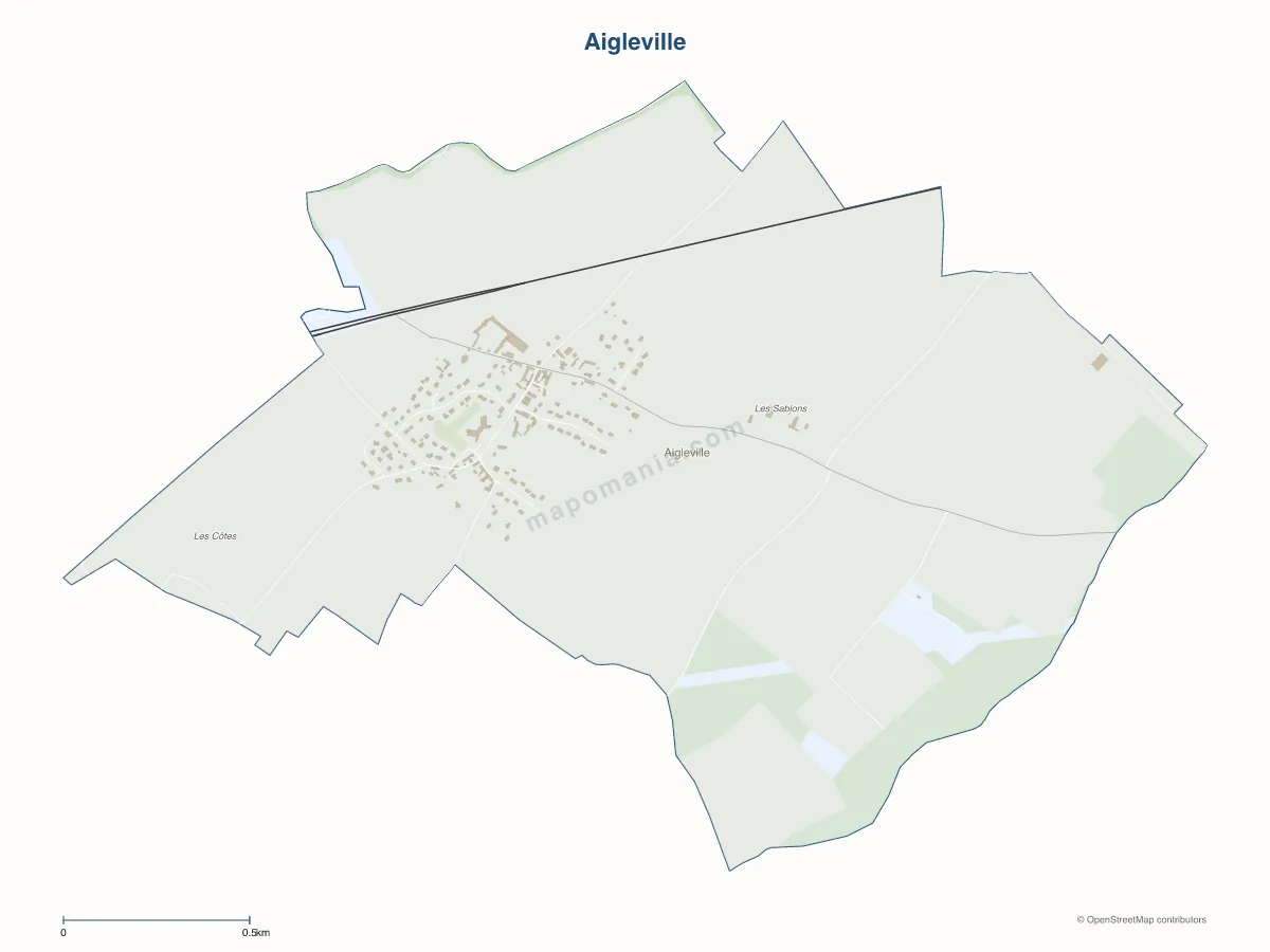 Carte de Aigleville à personnaliser