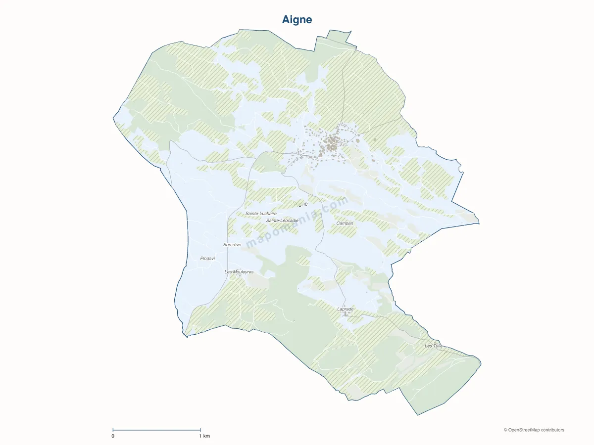 Carte de Aigne à personnaliser