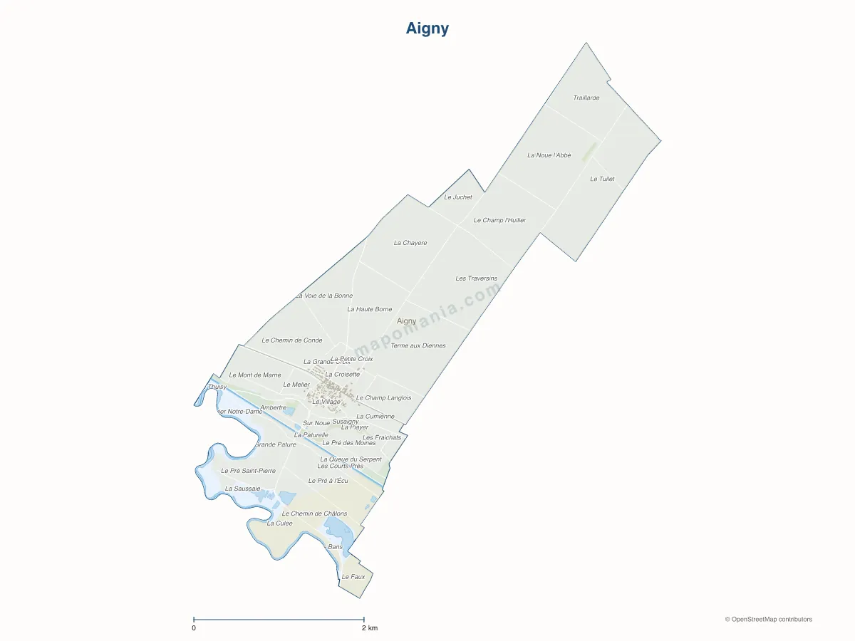 Carte de Aigny à personnaliser