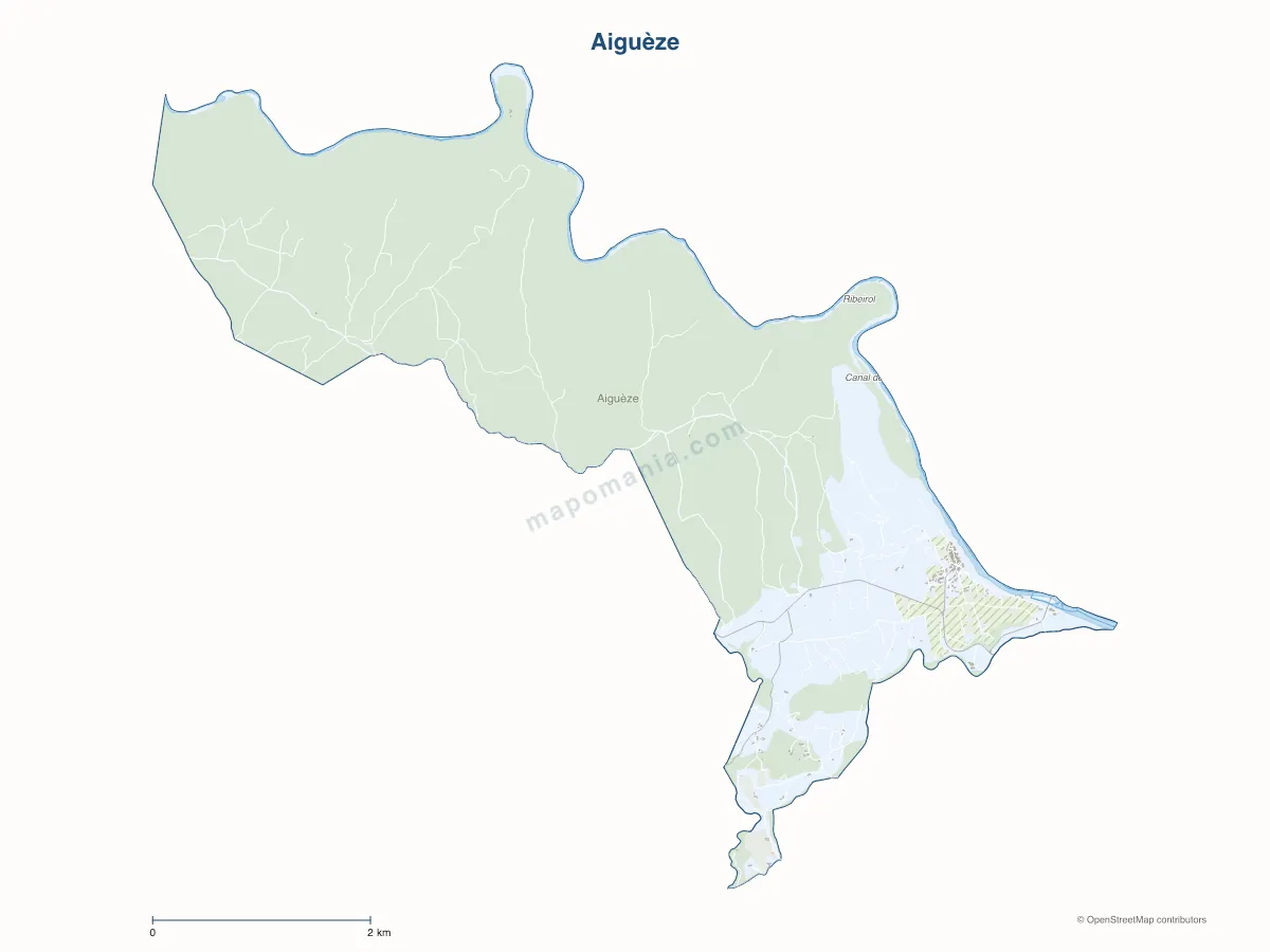 Carte de Aiguèze à personnaliser