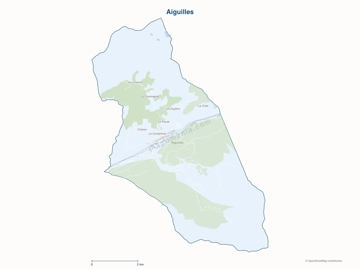 Carte de Aiguilles à personnaliser