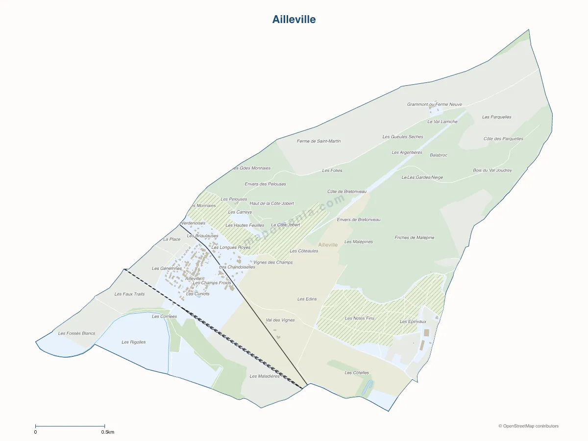 Carte de Ailleville à personnaliser