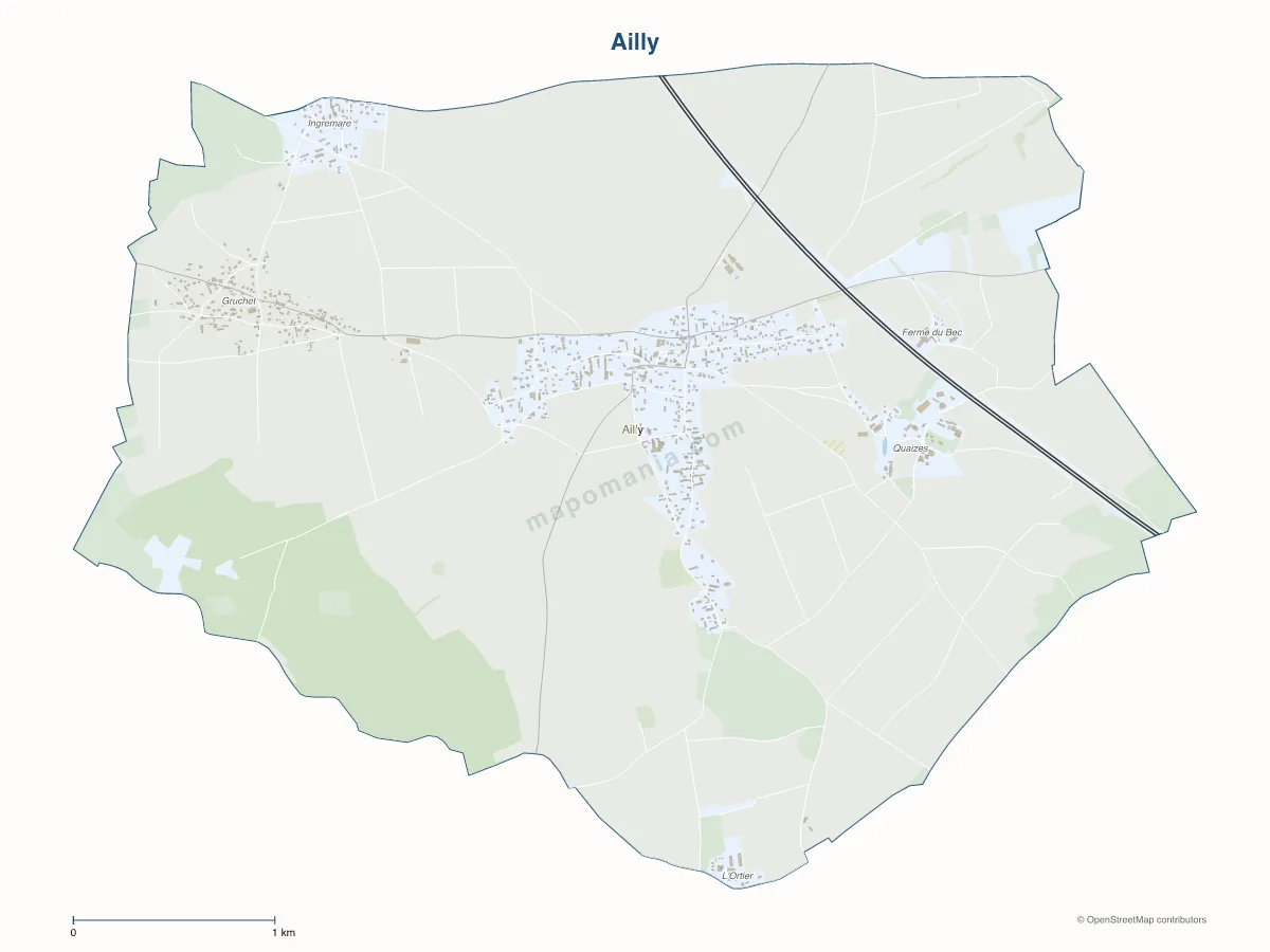 Carte de Ailly à personnaliser