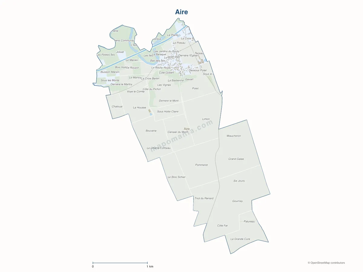 Carte de Aire à personnaliser