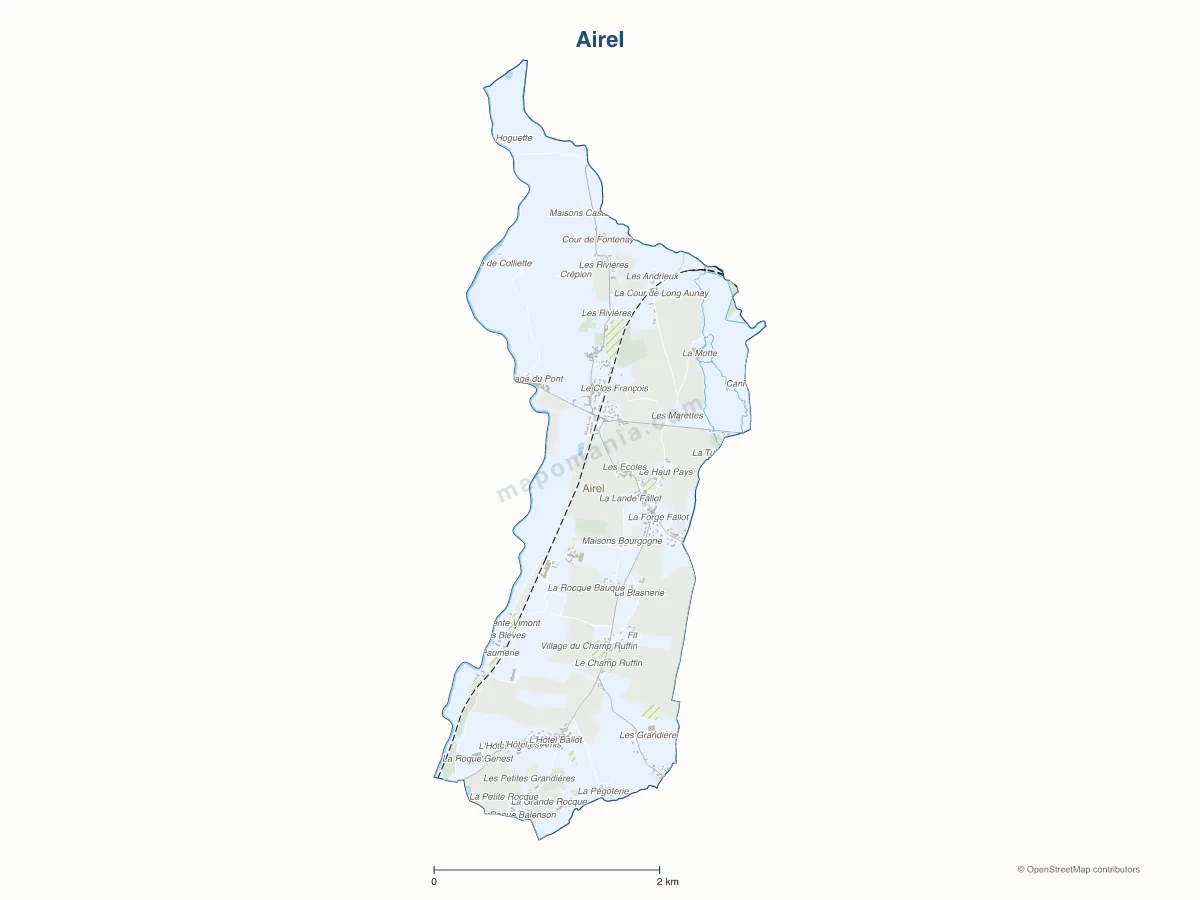 Carte de Airel à personnaliser
