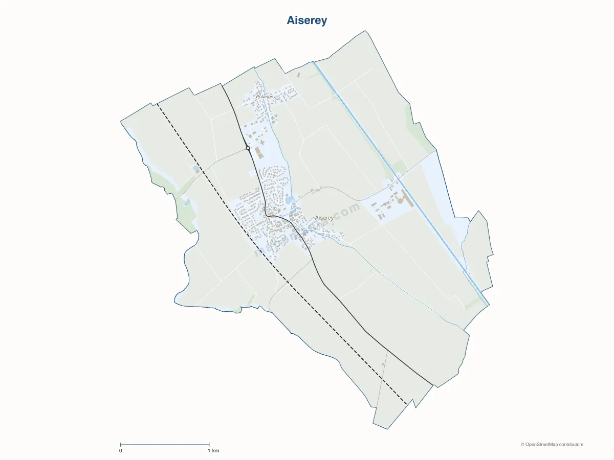 Carte de Aiserey à personnaliser