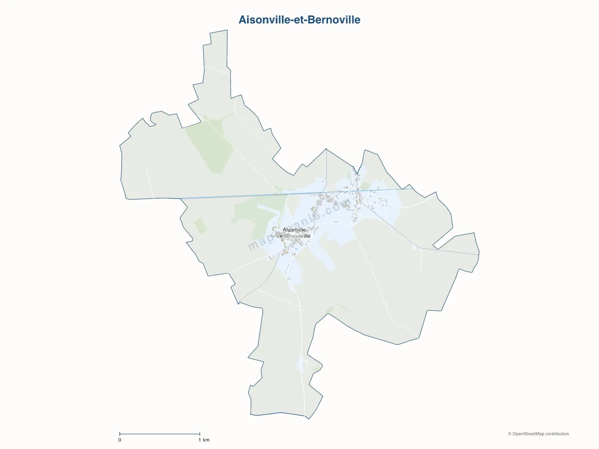 Carte de Aisonville-et-Bernoville à personnaliser