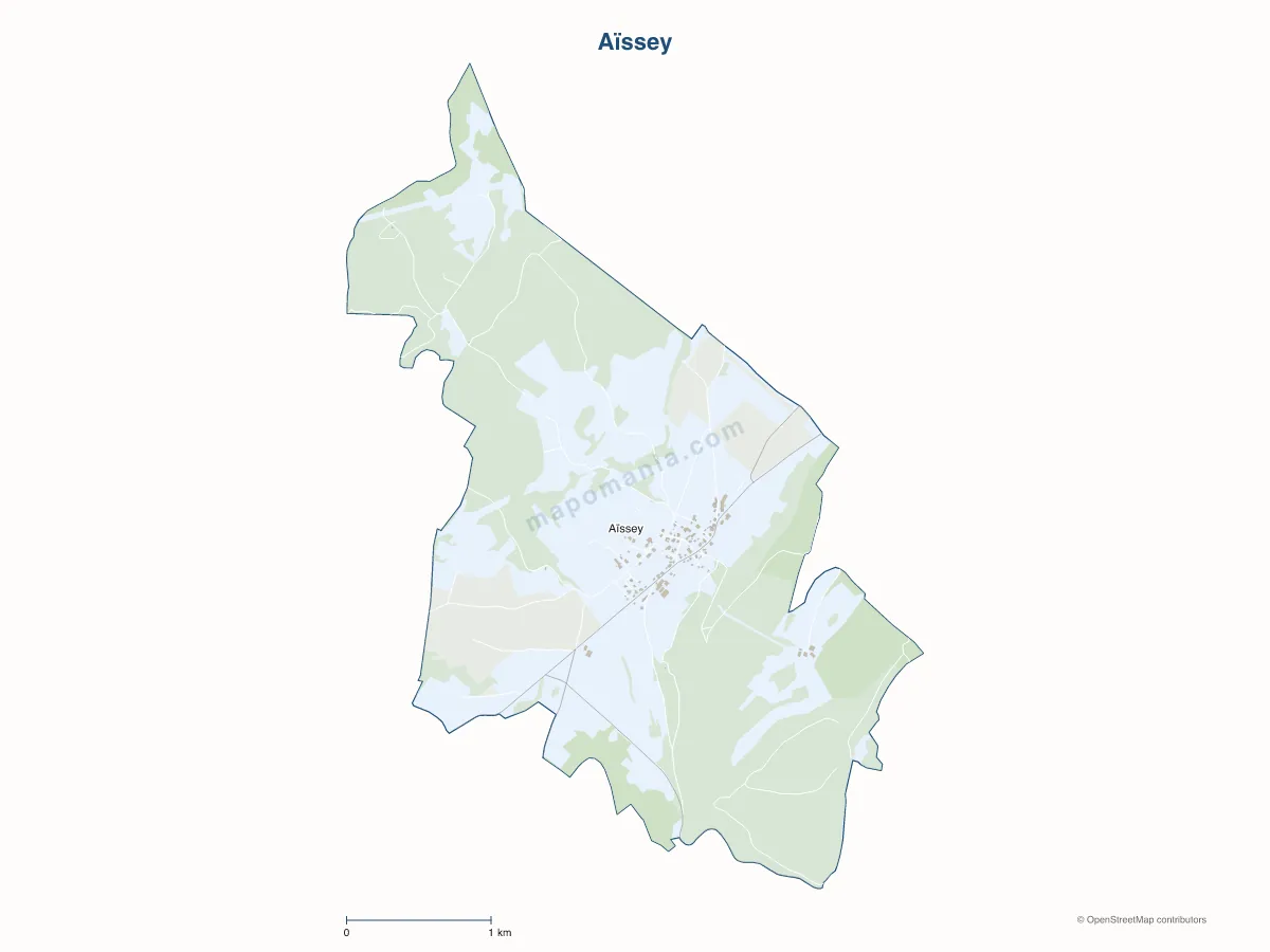 Carte de Aïssey à personnaliser
