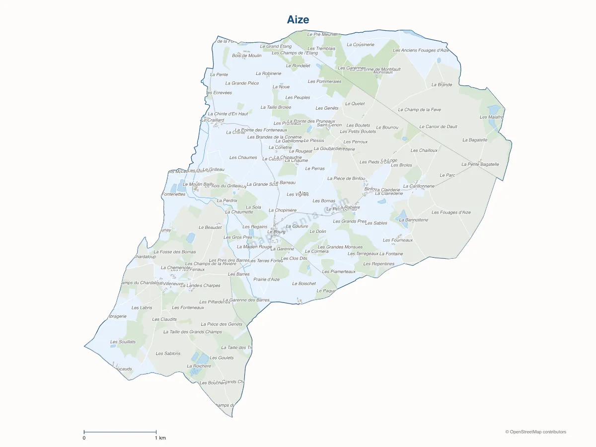 Carte de Aize à personnaliser