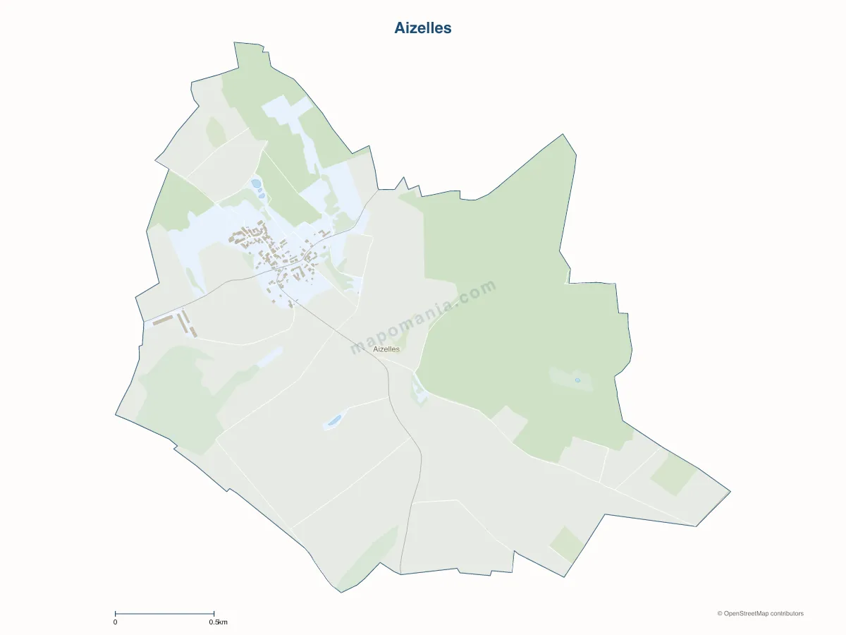 Carte de Aizelles à personnaliser