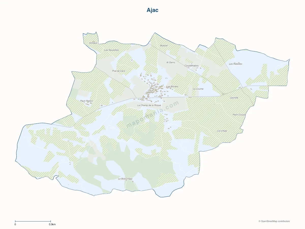 Carte de Ajac à personnaliser