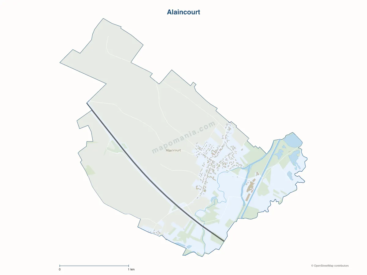 Carte de Alaincourt à personnaliser
