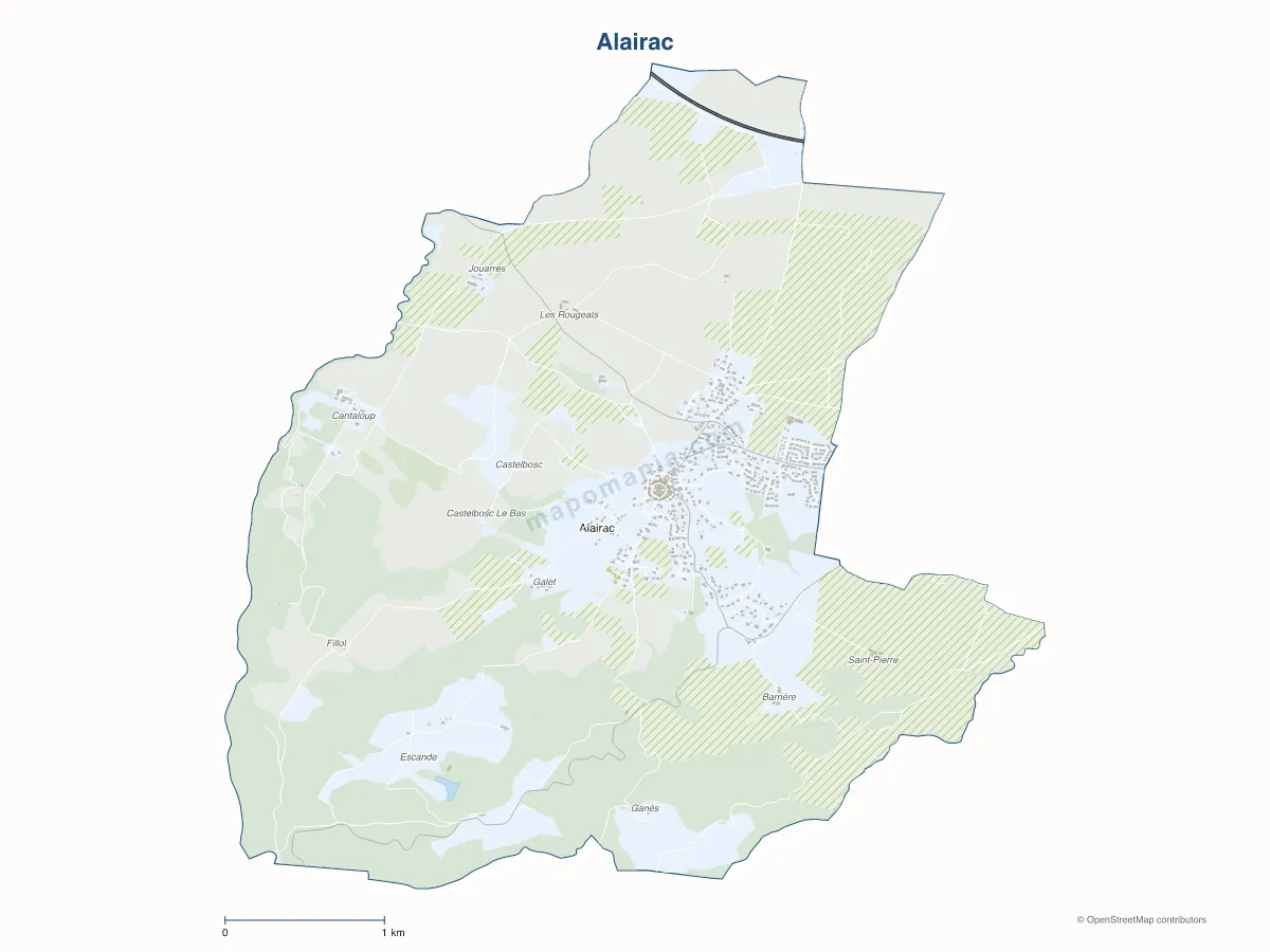 Carte de Alairac à personnaliser