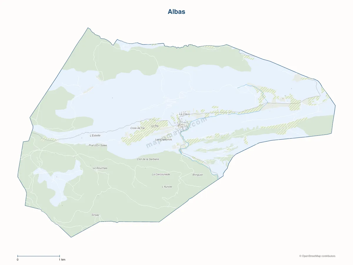 Carte de Albas à personnaliser