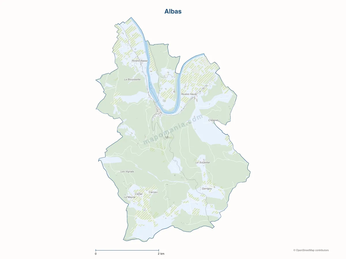 Carte de Albas à personnaliser