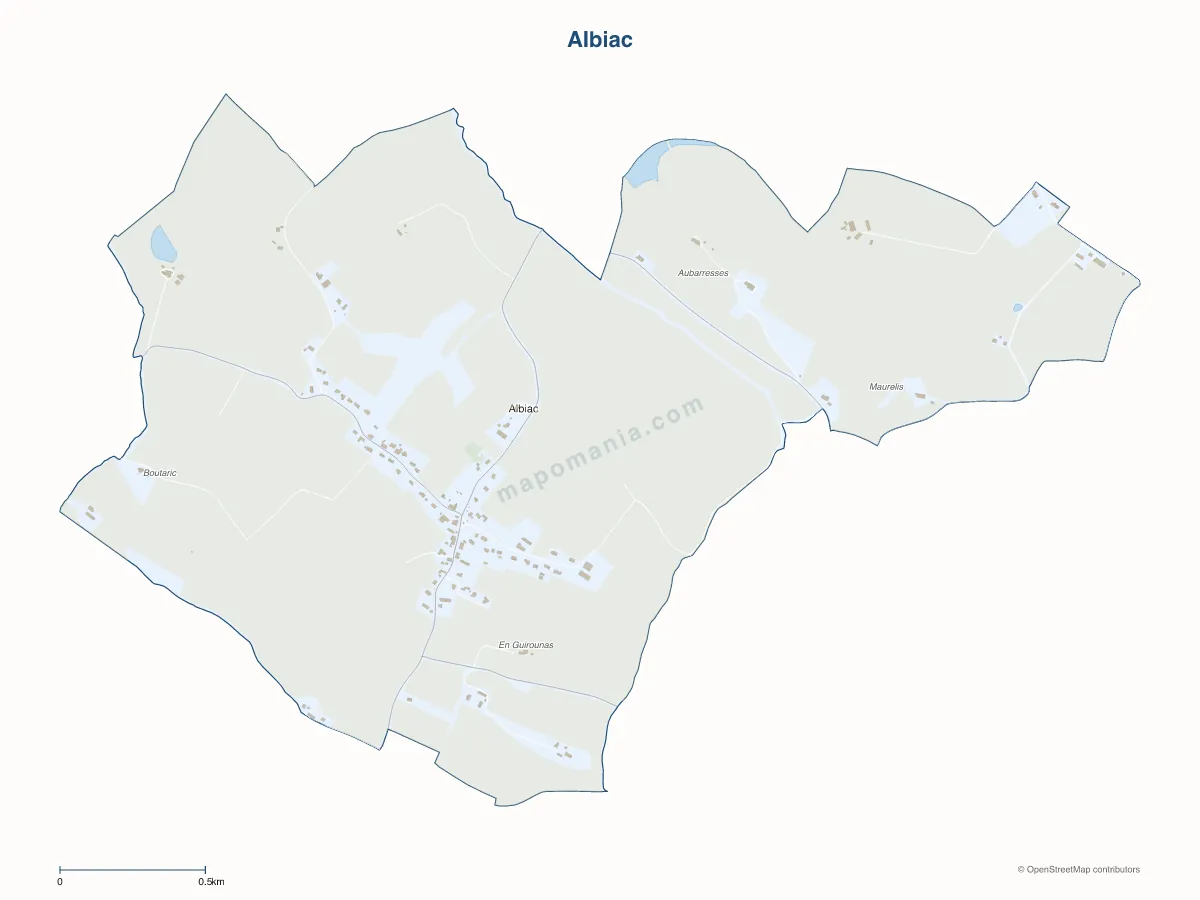 Carte de Albiac à personnaliser