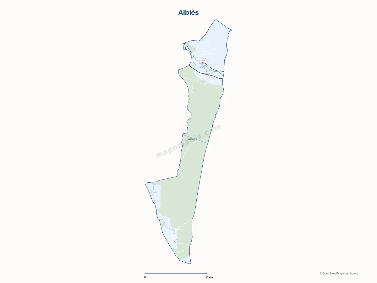 Carte de Albiès à personnaliser