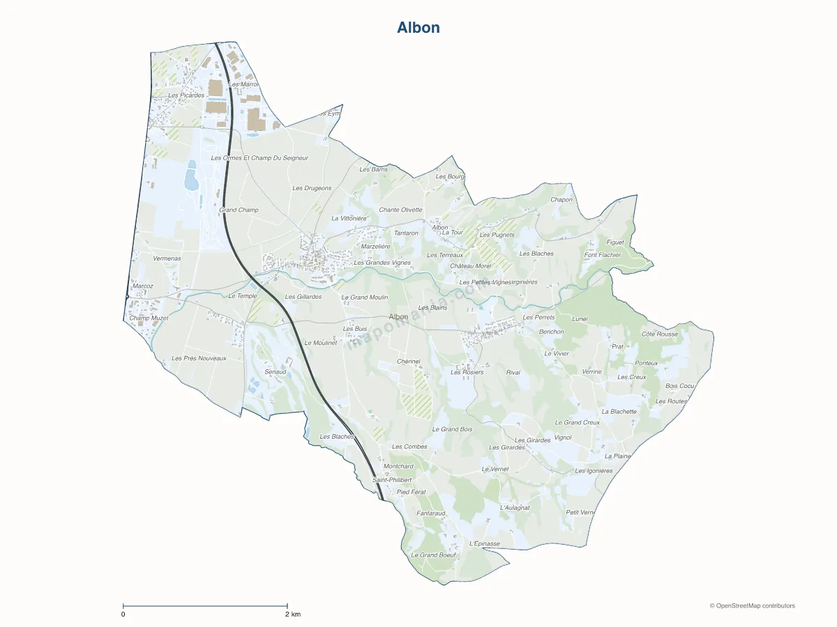 Carte de Albon à personnaliser
