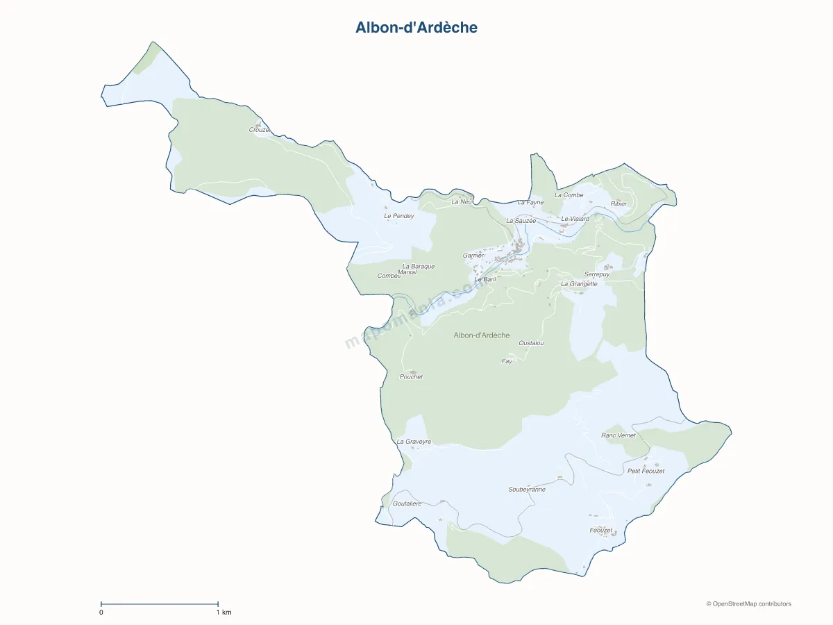 Carte de Albon-d'Ardèche à personnaliser