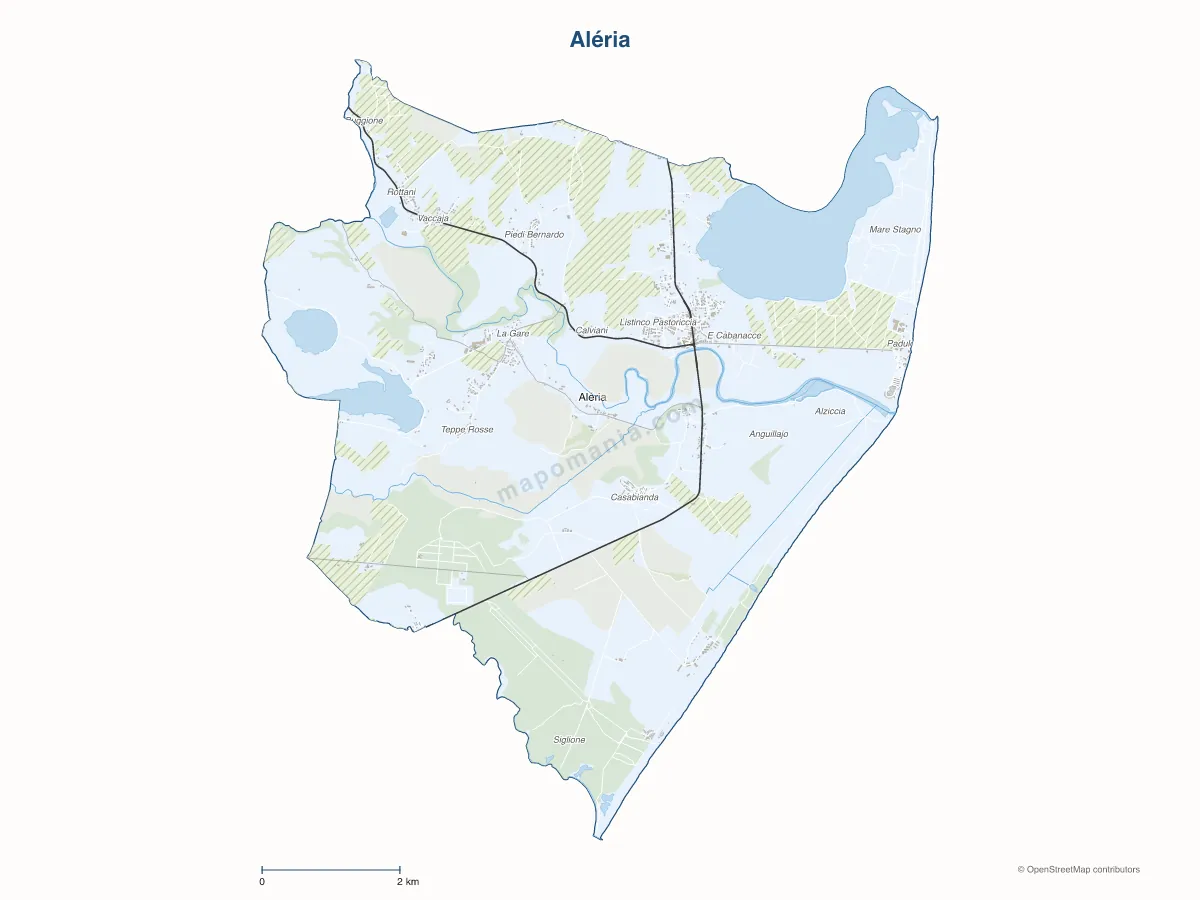 Carte de Aléria à personnaliser