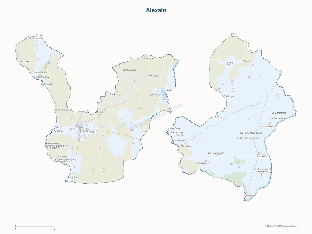Carte de Alexain à personnaliser