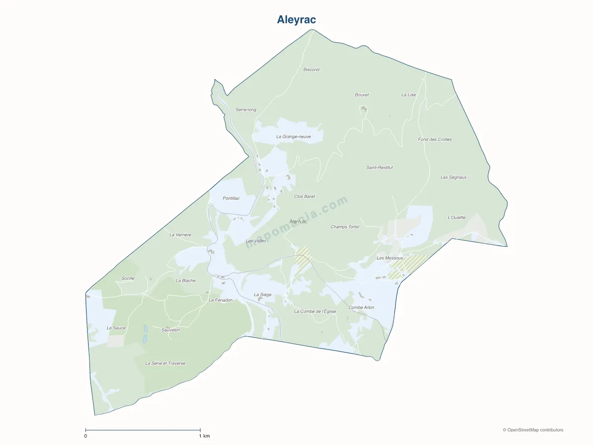 Carte de Aleyrac à personnaliser