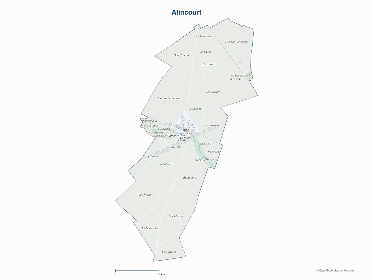 Carte de Alincourt à personnaliser