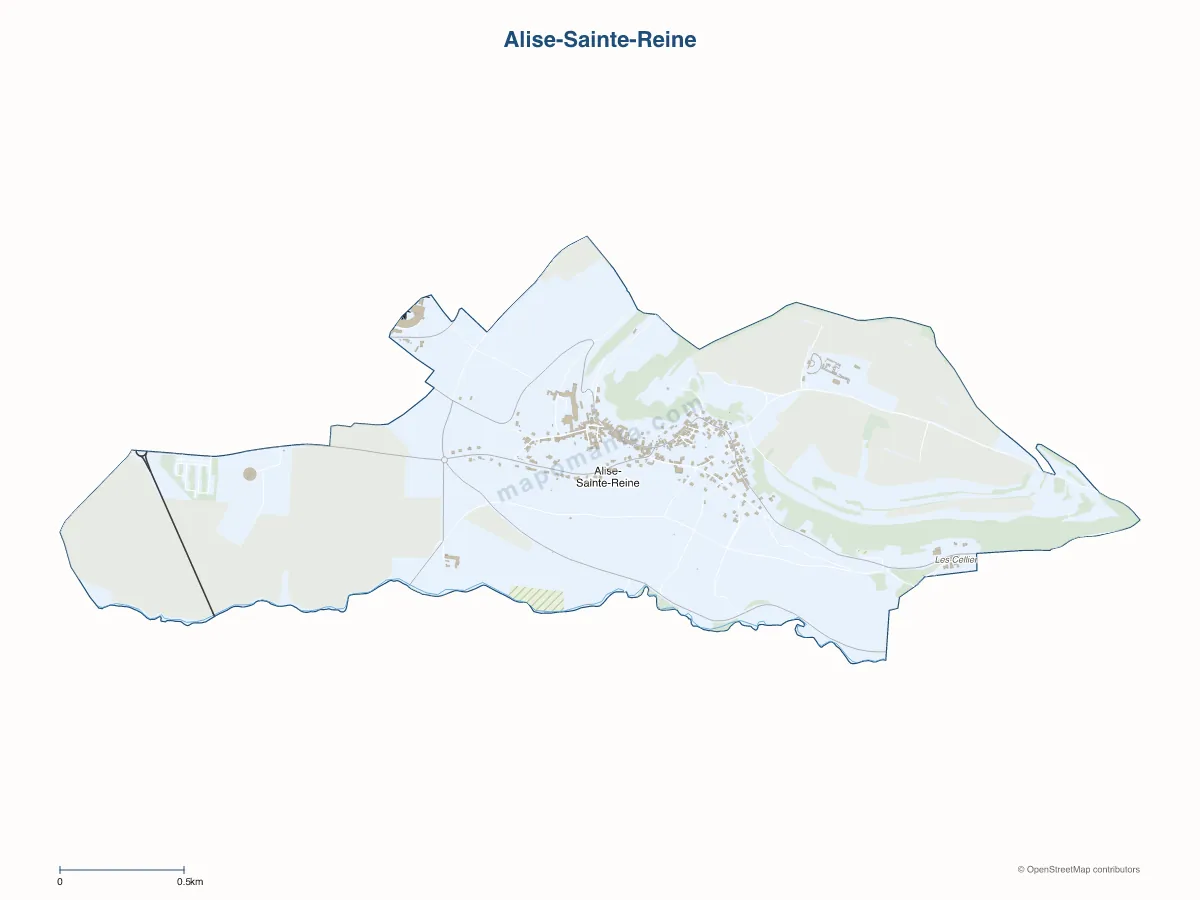 Carte de Alise-Sainte-Reine à personnaliser
