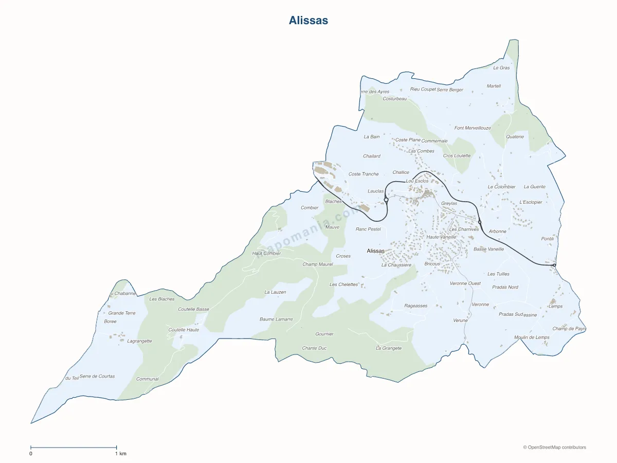 Carte de Alissas à personnaliser