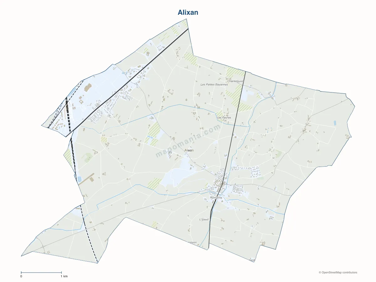 Carte de Alixan à personnaliser